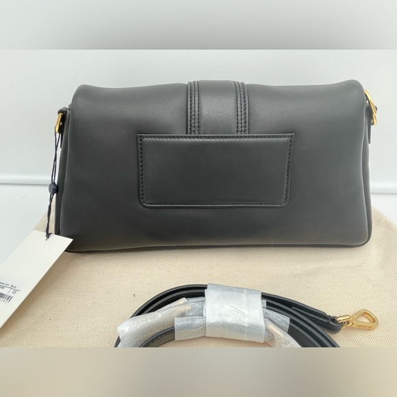 ❌❌SOLD! JACQUEMUS BLACK LEATHER LARGE LAMBSKIN BAMBIMOU SHOULDER BAG PURSE NWT! - Picture 8 of 16